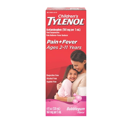 Tylenol Children's Suspension Bubblegum 4 Fl. Oz., PK36
